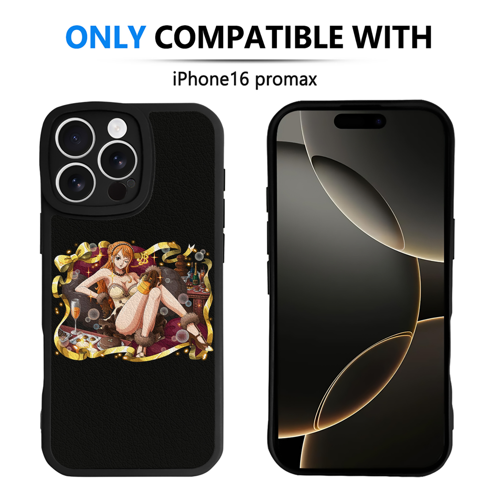 （画像用） ワンピース ナミ ONE PIECE Nami 【iPhone 16シリーズ対応】シリコンスマホケース（レザー調） 材質：シリコン